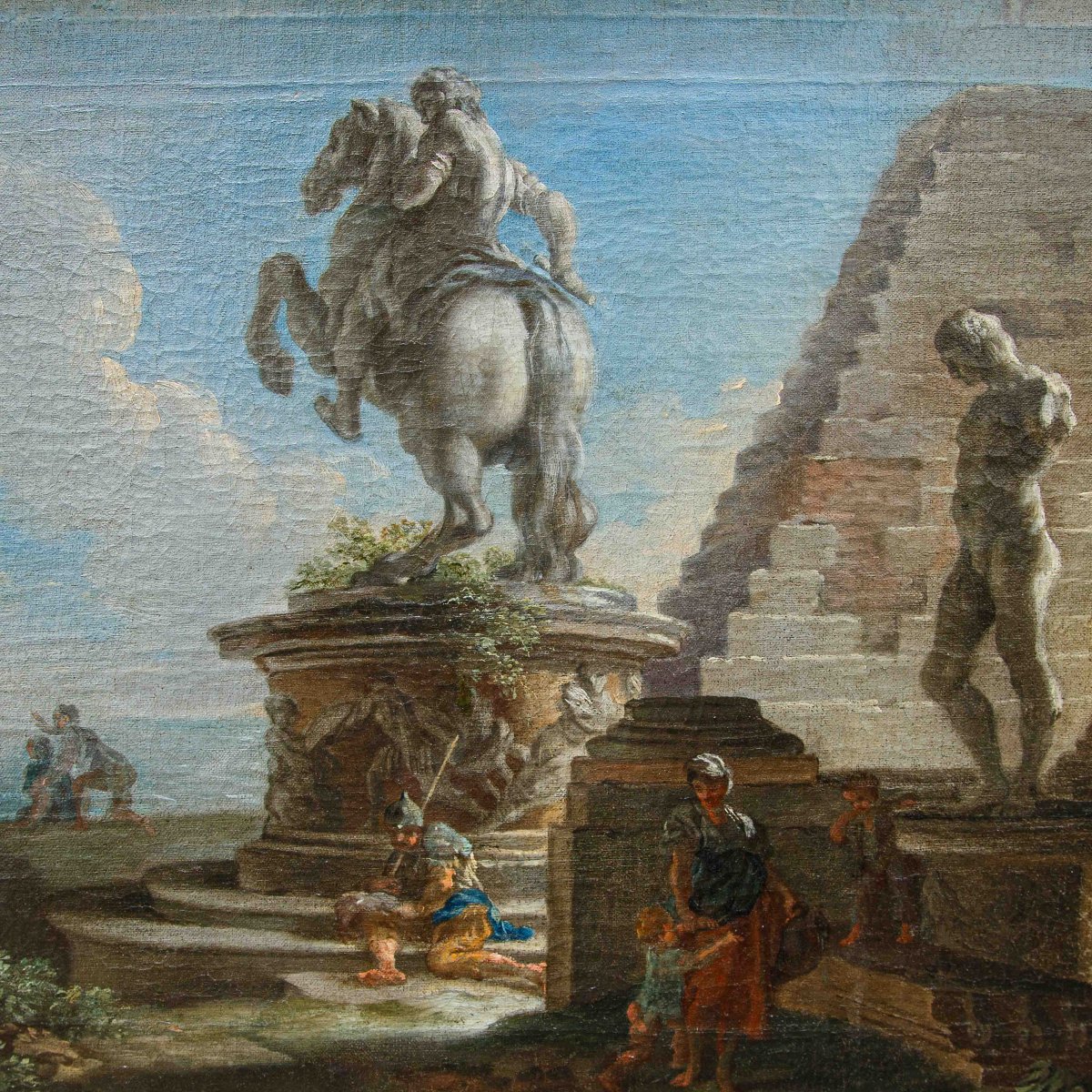 Andrea Locatelli ( Rome, 1695 - 1741), Architectural Caprice With Ruins-photo-4