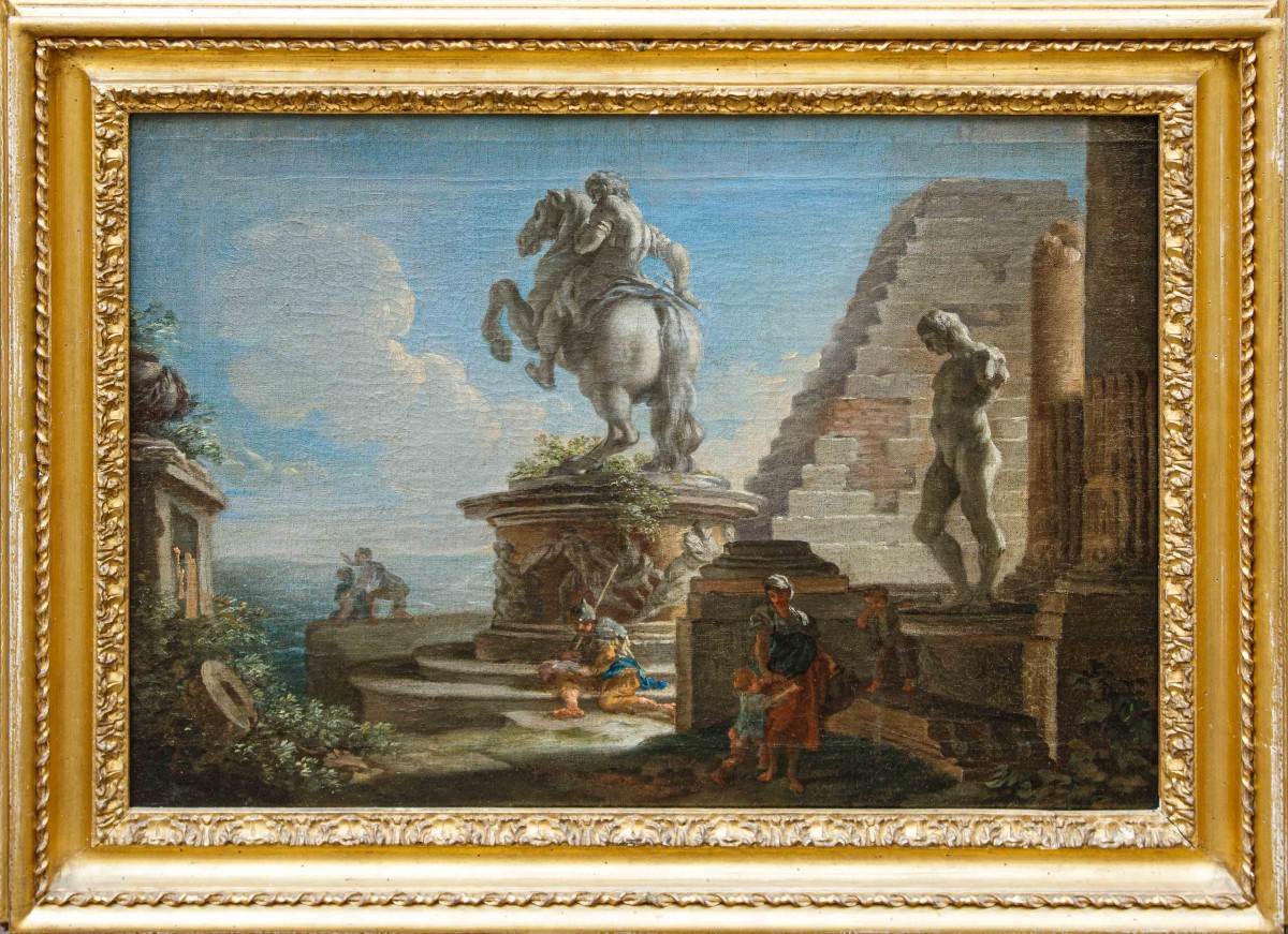 Andrea Locatelli ( Rome, 1695 - 1741), Architectural Caprice With Ruins
