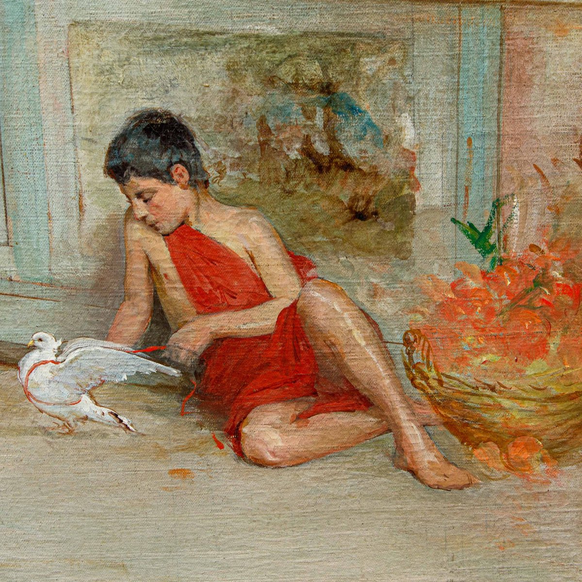 Ettore Forti (active In Rome Between 1880 And 1920), A Refreshing Conversation-photo-4