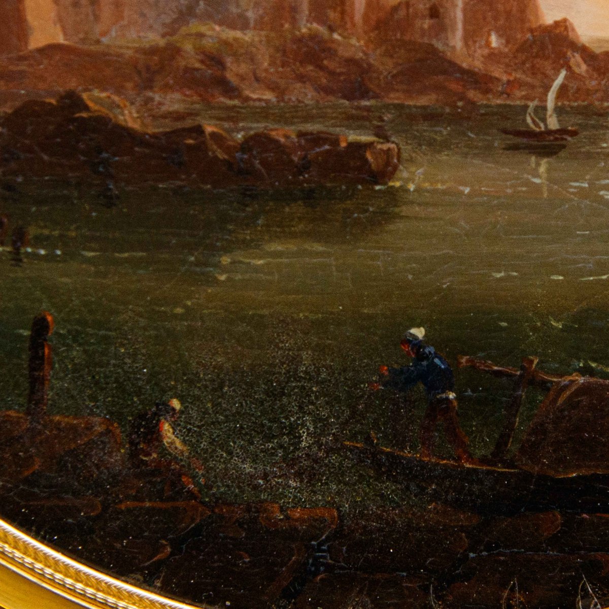 Giovan Battista Dell'acqua (milan, 1790-1845), Marina Con Fortezza-photo-4