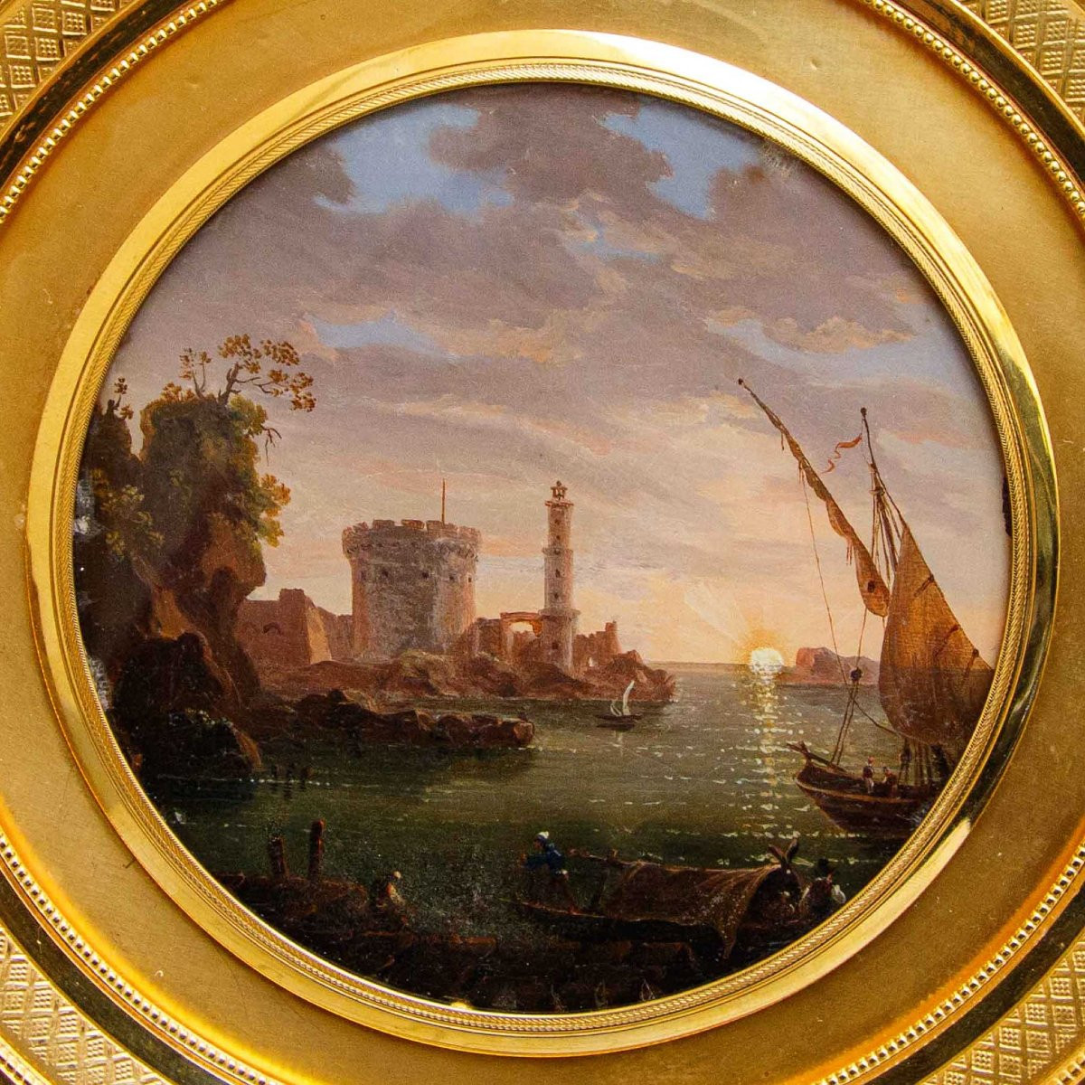 Giovan Battista Dell'acqua (milan, 1790-1845), Marina Con Fortezza-photo-7