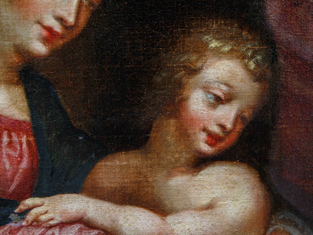 Circle By Pieter Paul Rubens (1577-1640), Holy Family With Saint John-photo-2