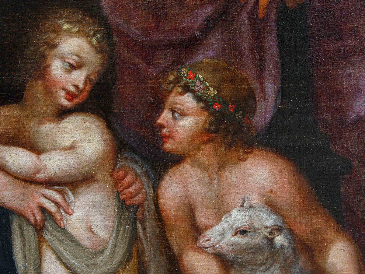 Circle By Pieter Paul Rubens (1577-1640), Holy Family With Saint John-photo-3