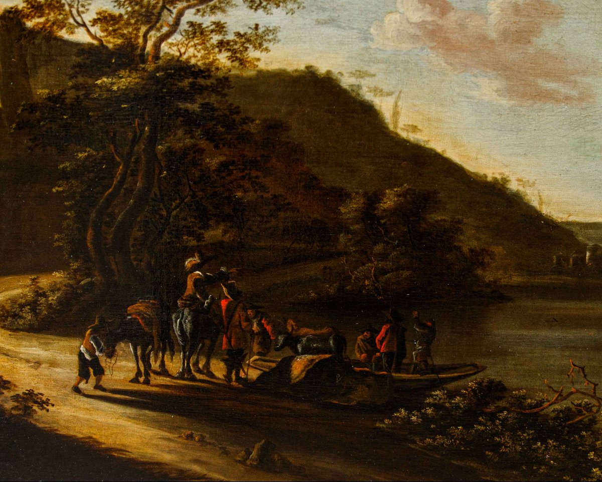 Paysage avec des personnages-photo-1