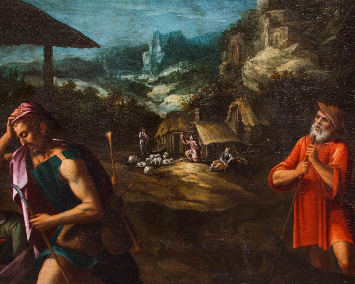 Artiste nordique actif en Italie, dernier quart du XVIe siècle, Adoration des bergers-photo-4