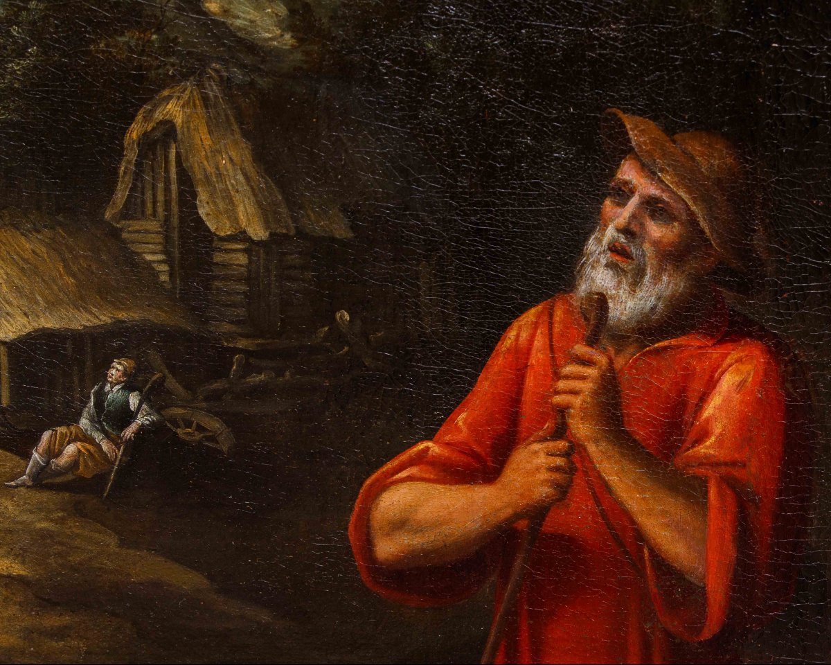 Artiste nordique actif en Italie, dernier quart du XVIe siècle, Adoration des bergers-photo-3