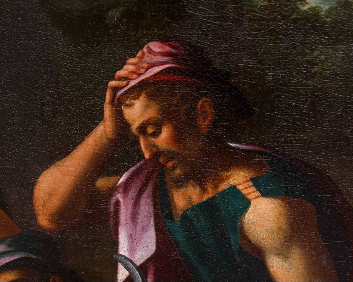 Artiste nordique actif en Italie, dernier quart du XVIe siècle, Adoration des bergers-photo-5