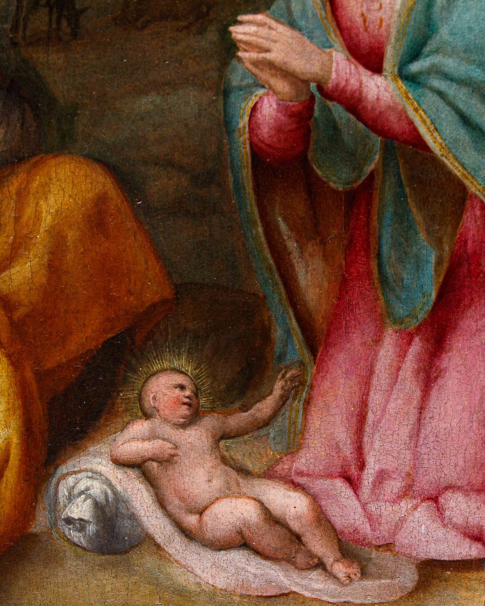 Francesco Del Brina (florence, 1529 - 1586), Nativity-photo-2