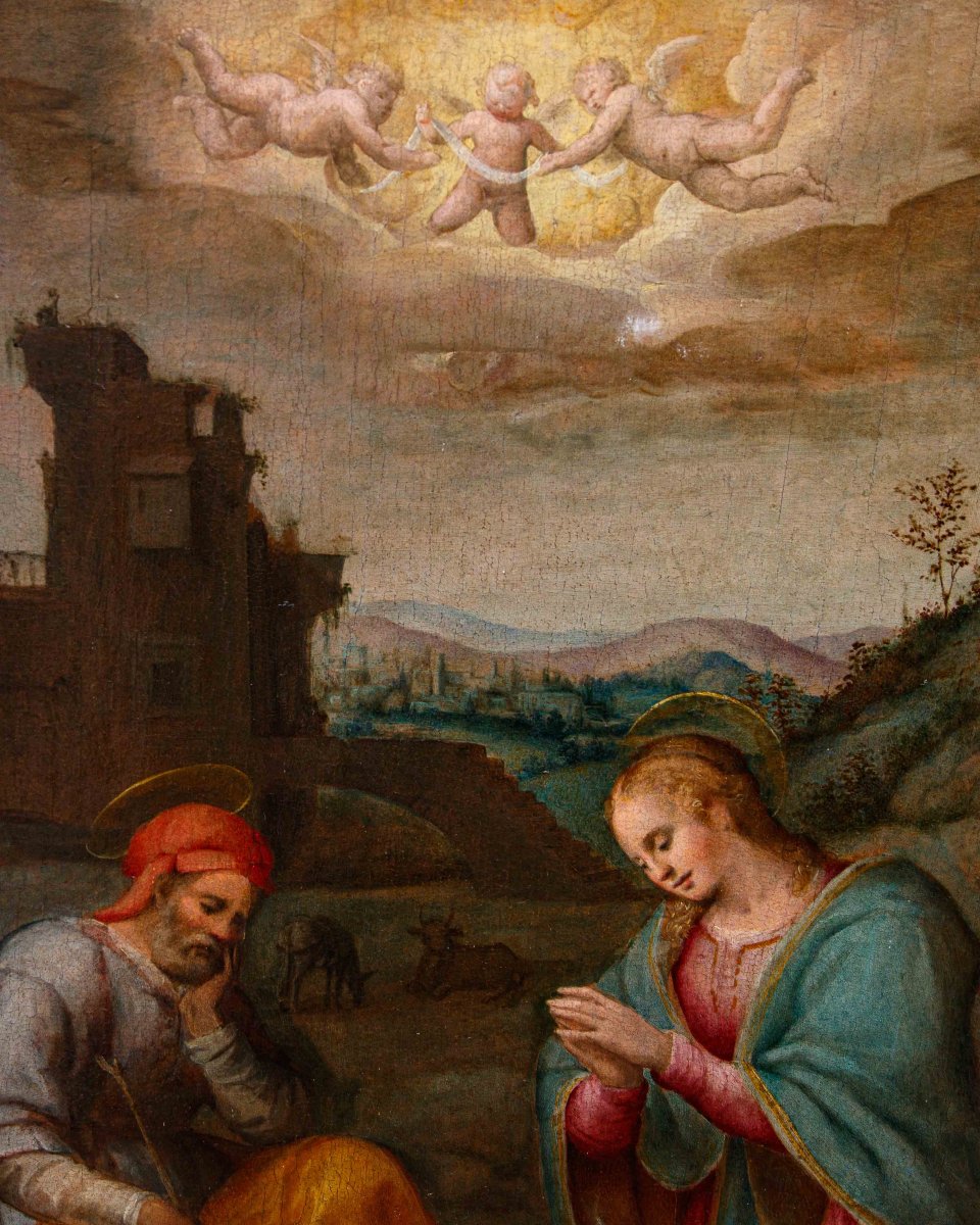 Francesco Del Brina (florence, 1529 - 1586), Nativity-photo-4