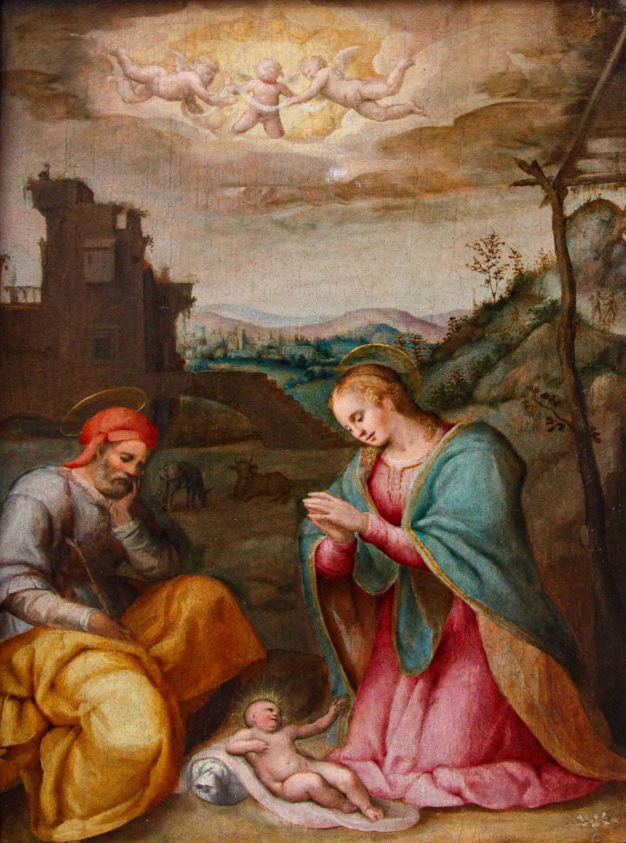 Francesco Del Brina (florence, 1529 - 1586), Nativity-photo-5