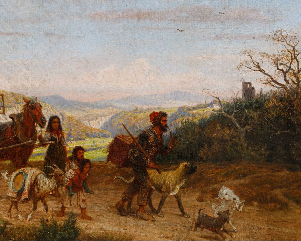 Adolf Northen (Münden, 6 novembre 1828 - Düsseldorf, 28 mai 1876), Caravane en route-photo-4
