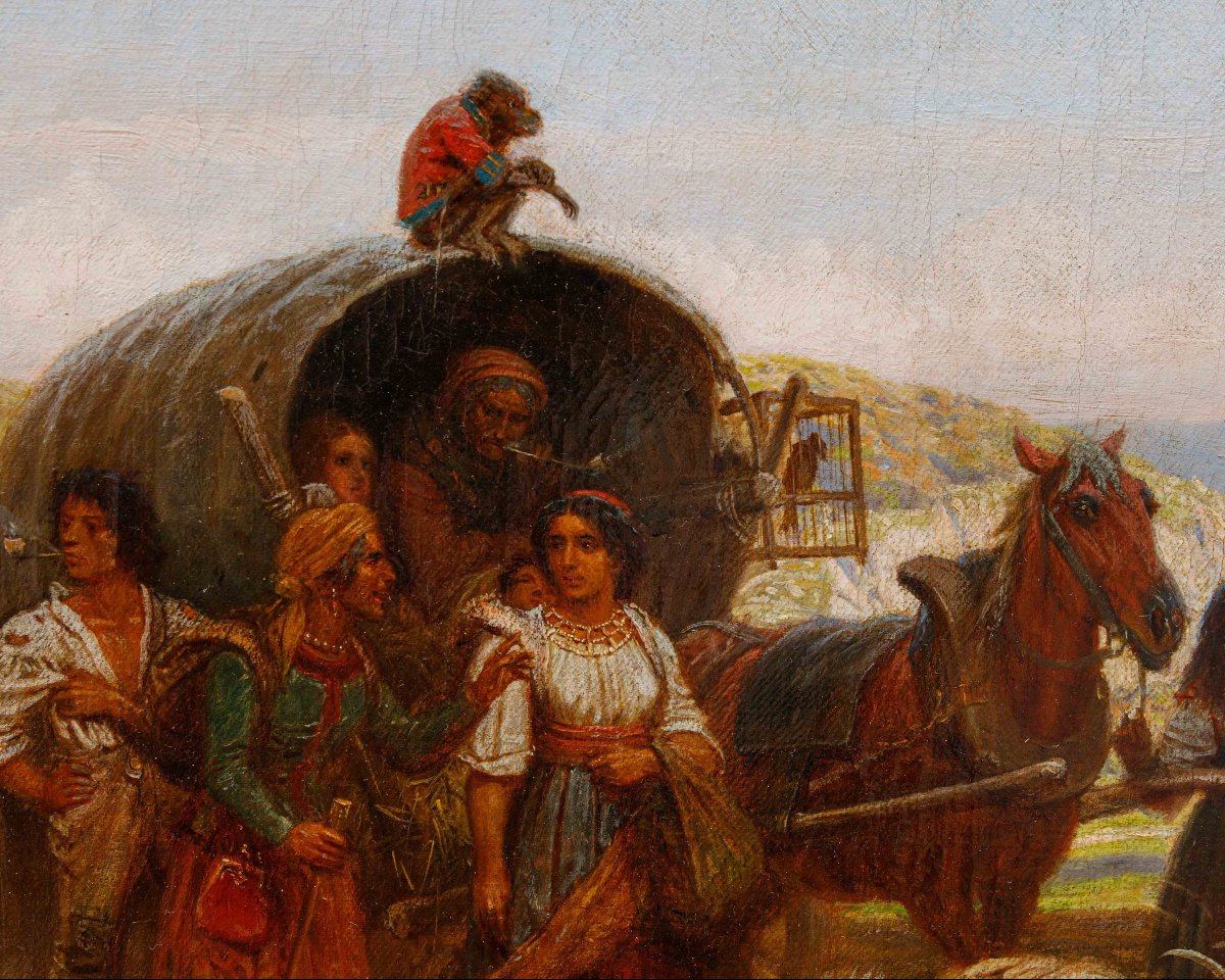 Adolf Northen (Münden, 6 novembre 1828 - Düsseldorf, 28 mai 1876), Caravane en route-photo-3