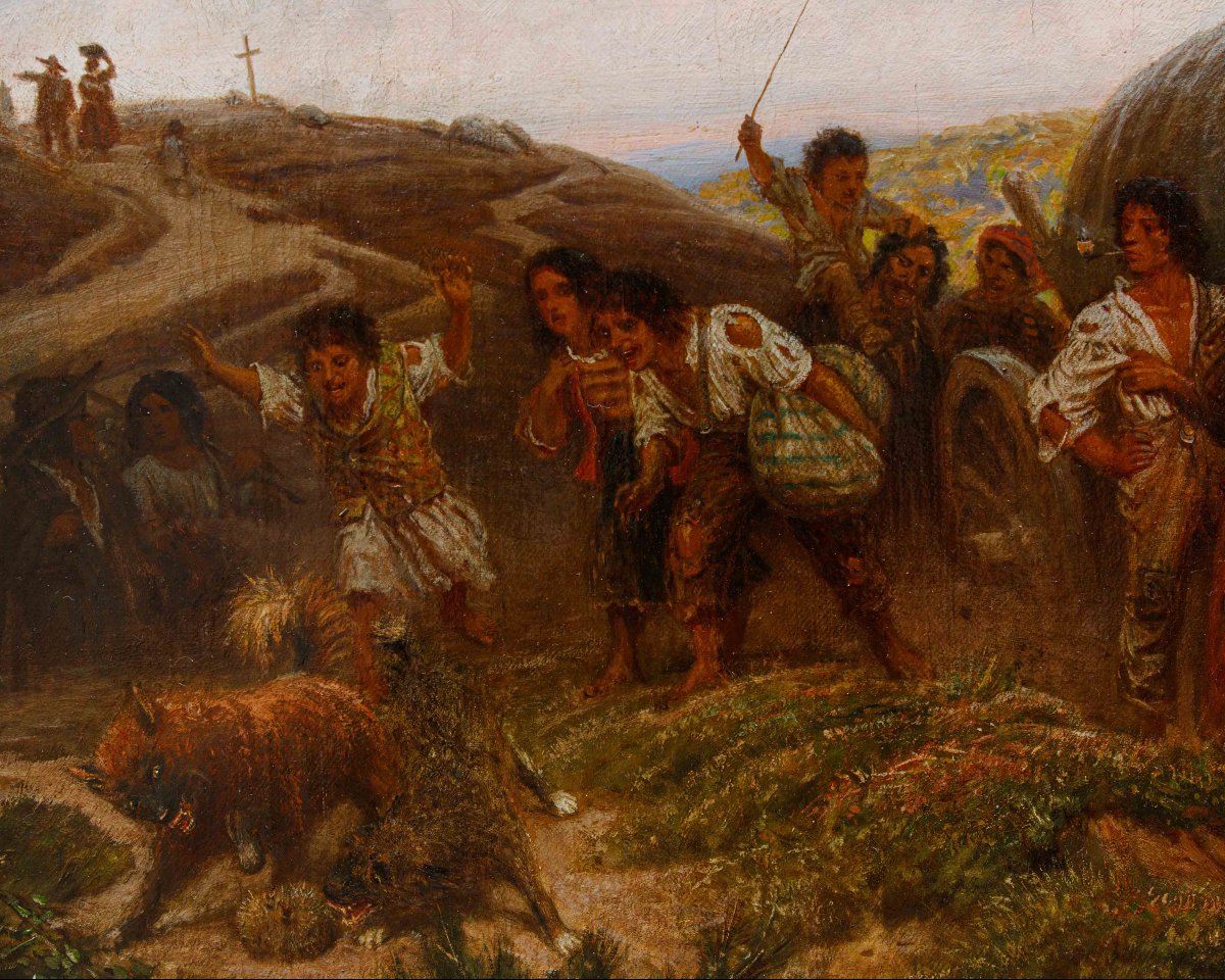 Adolf Northen (Münden, 6 novembre 1828 - Düsseldorf, 28 mai 1876), Caravane en route-photo-4