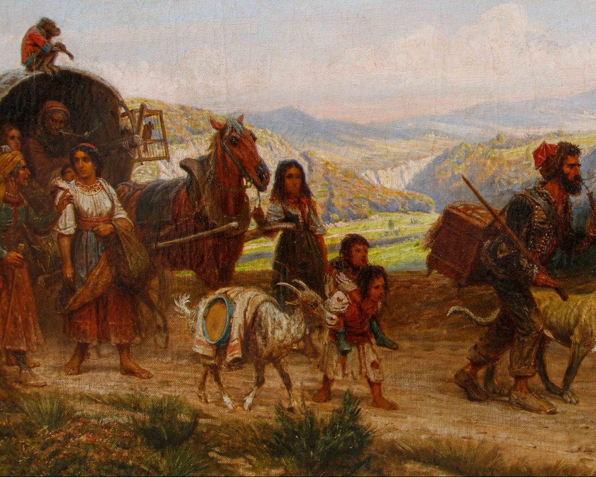 Adolf Northen (Münden, 6 novembre 1828 - Düsseldorf, 28 mai 1876), Caravane en route-photo-7
