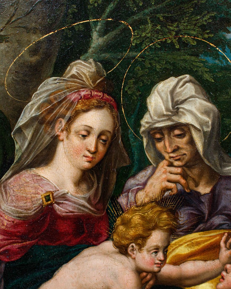 Holy Family With Saint John And Elizabeth-photo-2