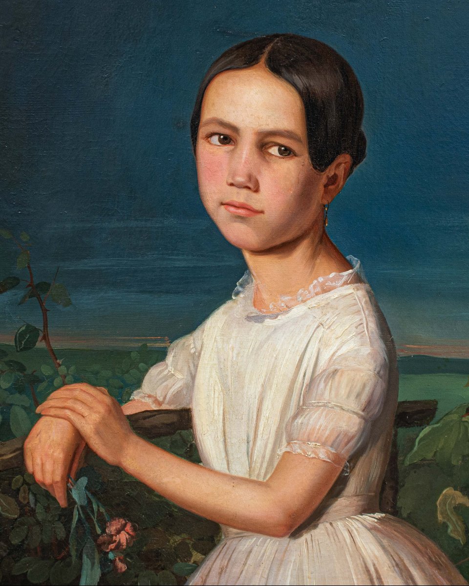 Giuseppe Bossi (busto Arsizio 1777- Milan 1815),  Portrait Of A Young Girl-photo-3