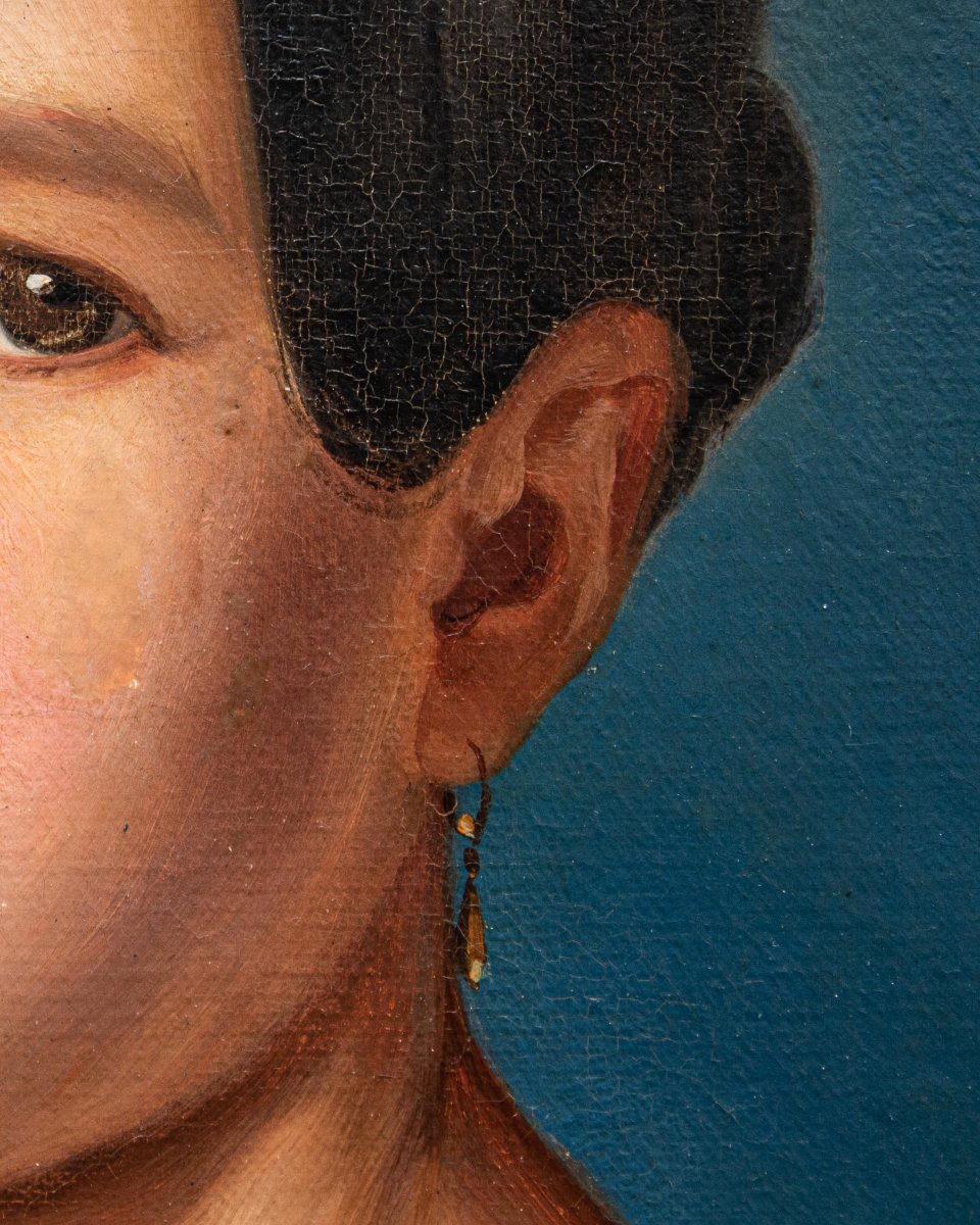 Giuseppe Bossi (busto Arsizio 1777- Milan 1815),  Portrait Of A Young Girl-photo-5