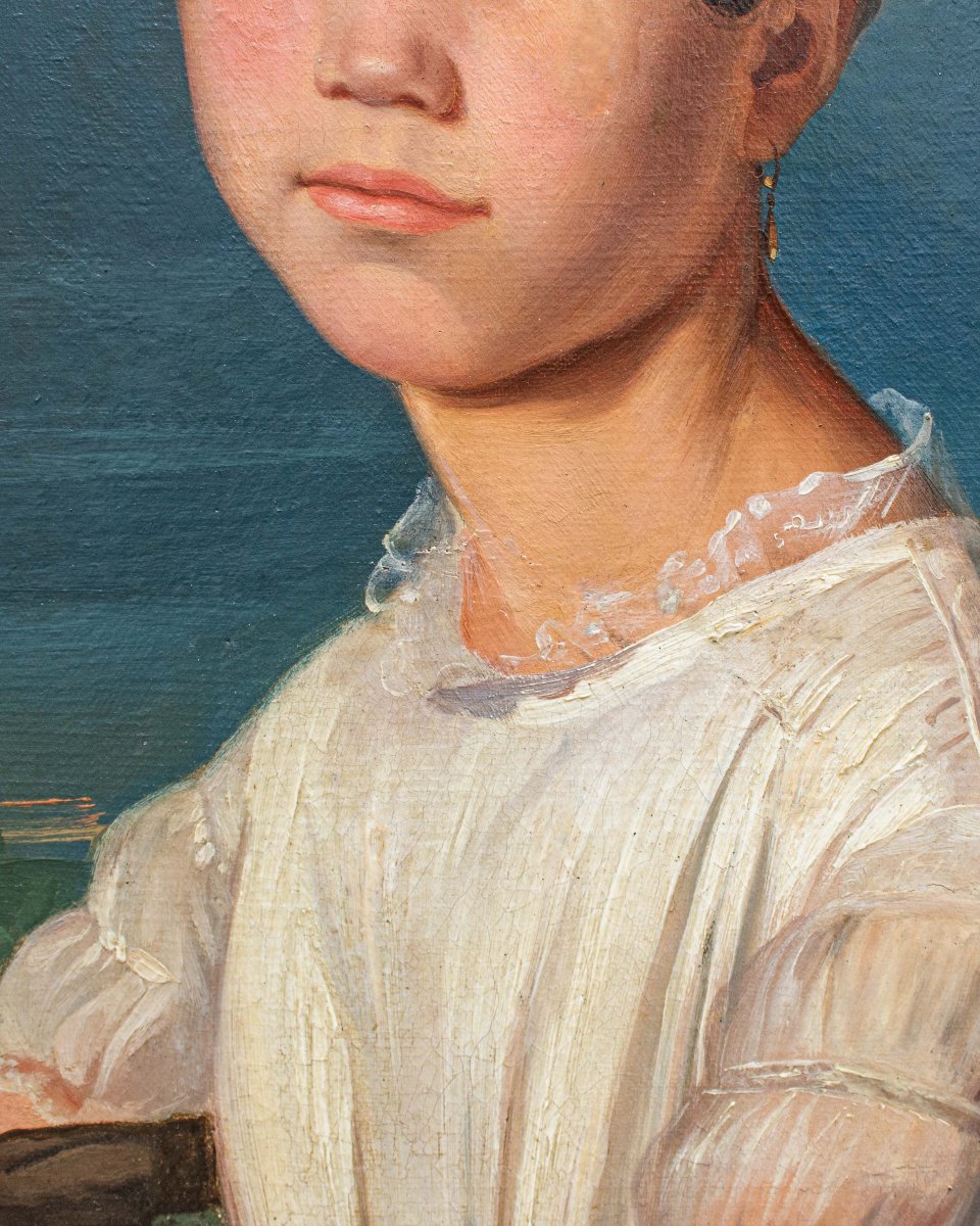Giuseppe Bossi (busto Arsizio 1777- Milan 1815),  Portrait Of A Young Girl-photo-6