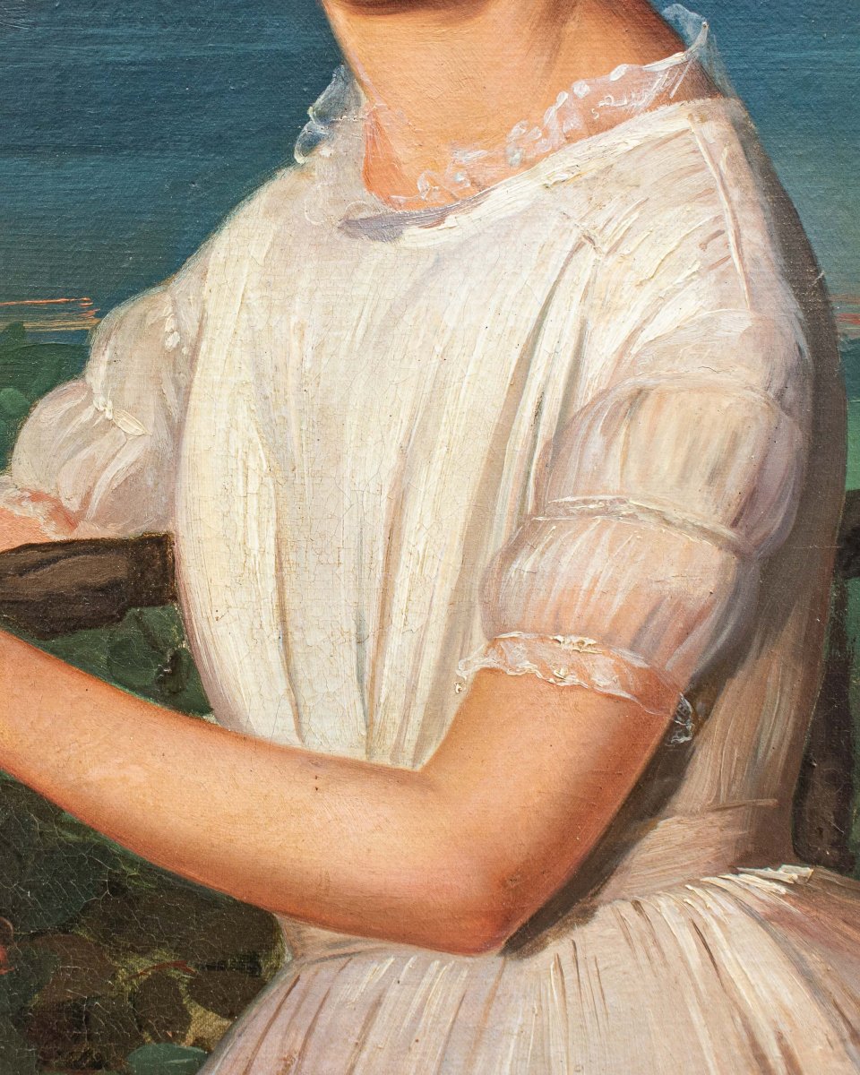 Giuseppe Bossi (busto Arsizio 1777- Milan 1815),  Portrait Of A Young Girl-photo-7