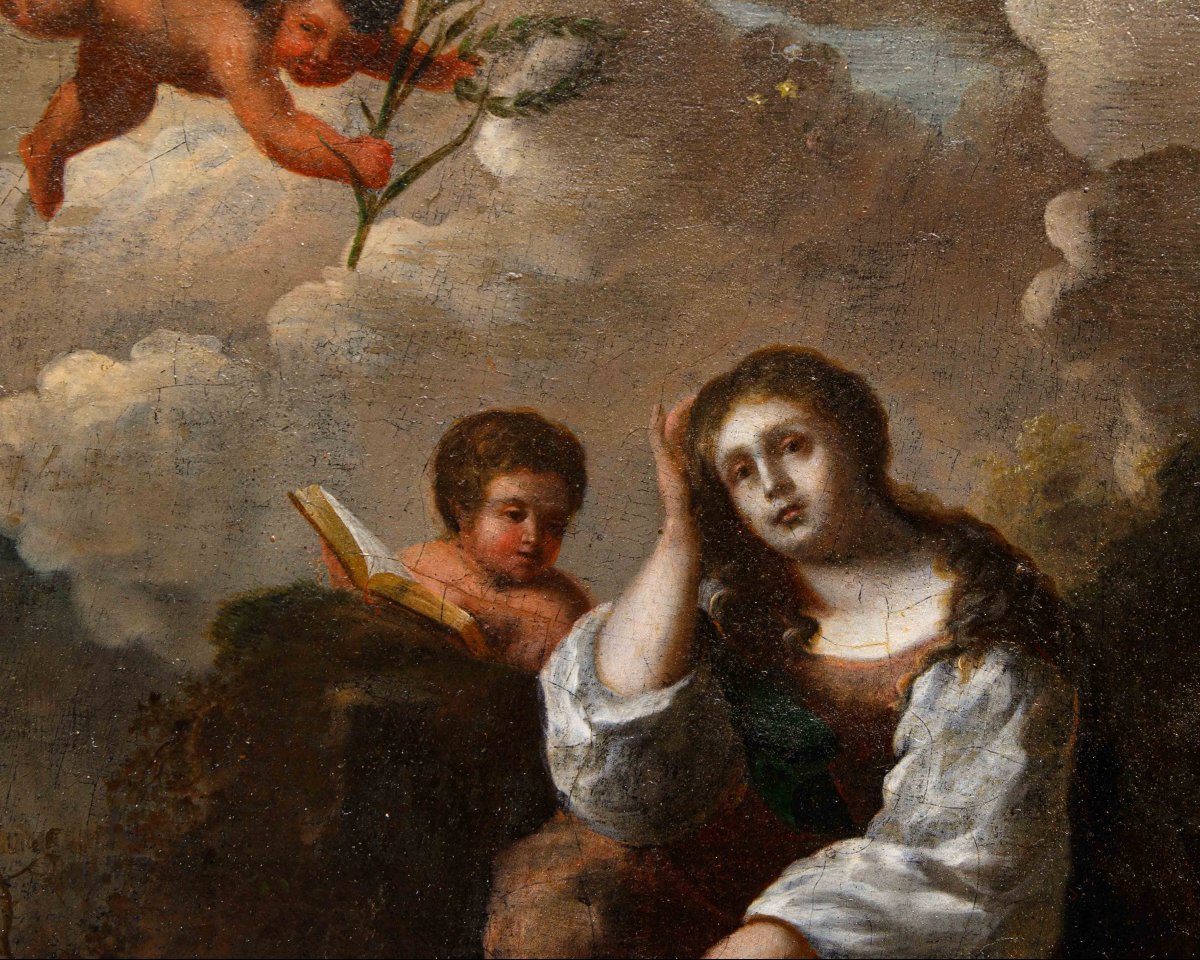 Flemish Artist Active In Italy, 17th Century, Maddalena Penitente-photo-2