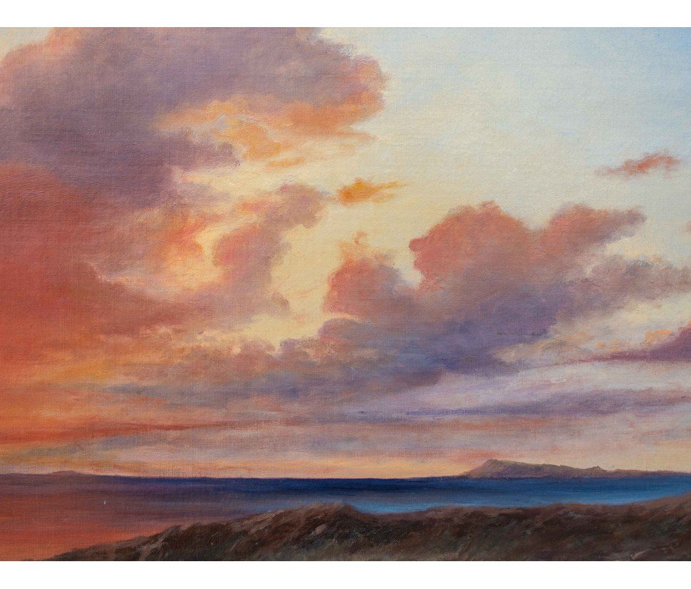 19th Century,  Landscape At Sunset-photo-2