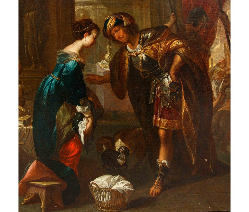 Monogramer I.h., Identifiable With Jan Van Den Hecke, Sextus Tarquinius Surprises Lucretia -photo-4