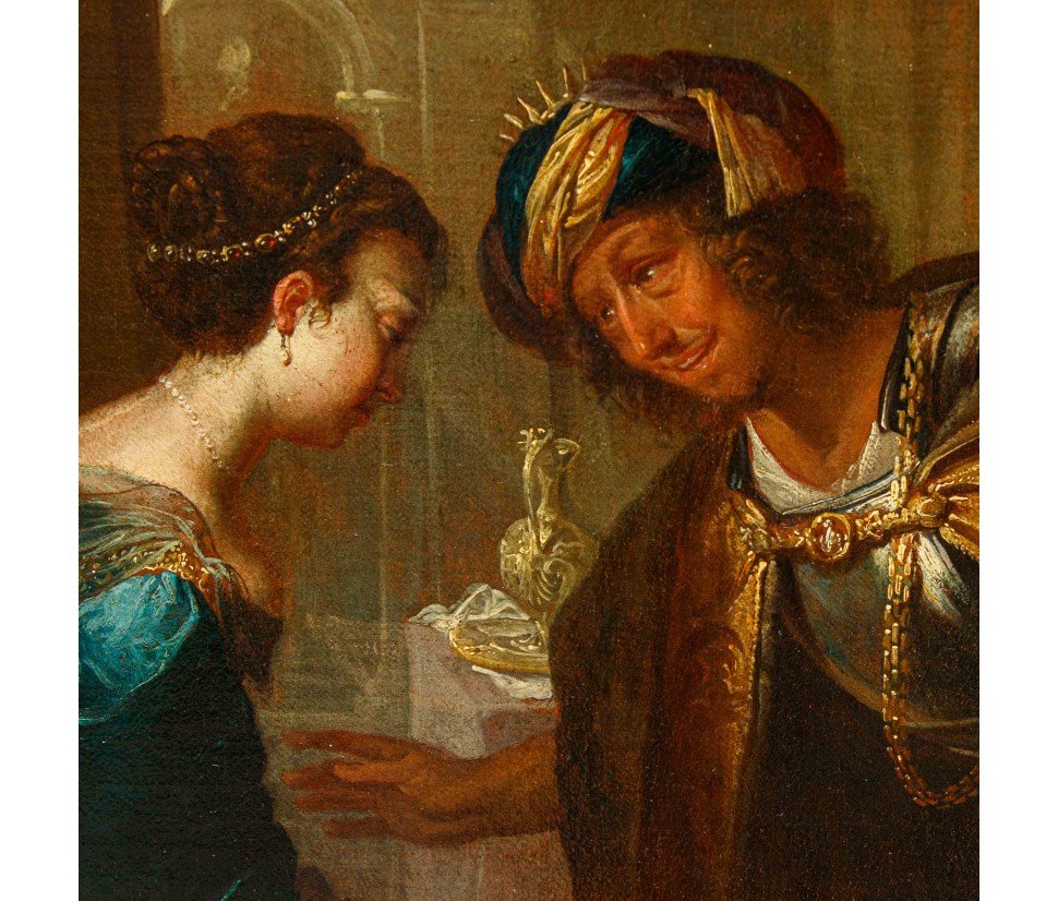 Monogramer I.h., Identifiable With Jan Van Den Hecke, Sextus Tarquinius Surprises Lucretia -photo-2