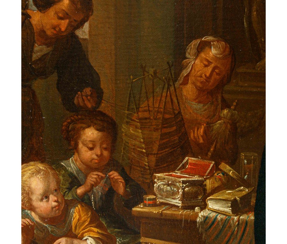 Monogramer I.h., Identifiable With Jan Van Den Hecke, Sextus Tarquinius Surprises Lucretia -photo-4