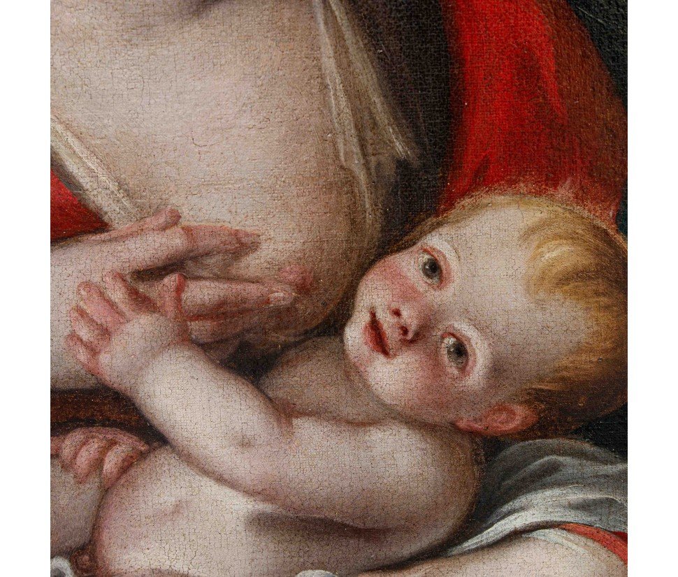 XVIIIe siècle, École émilienne,  Madonna et l’enfant-photo-2