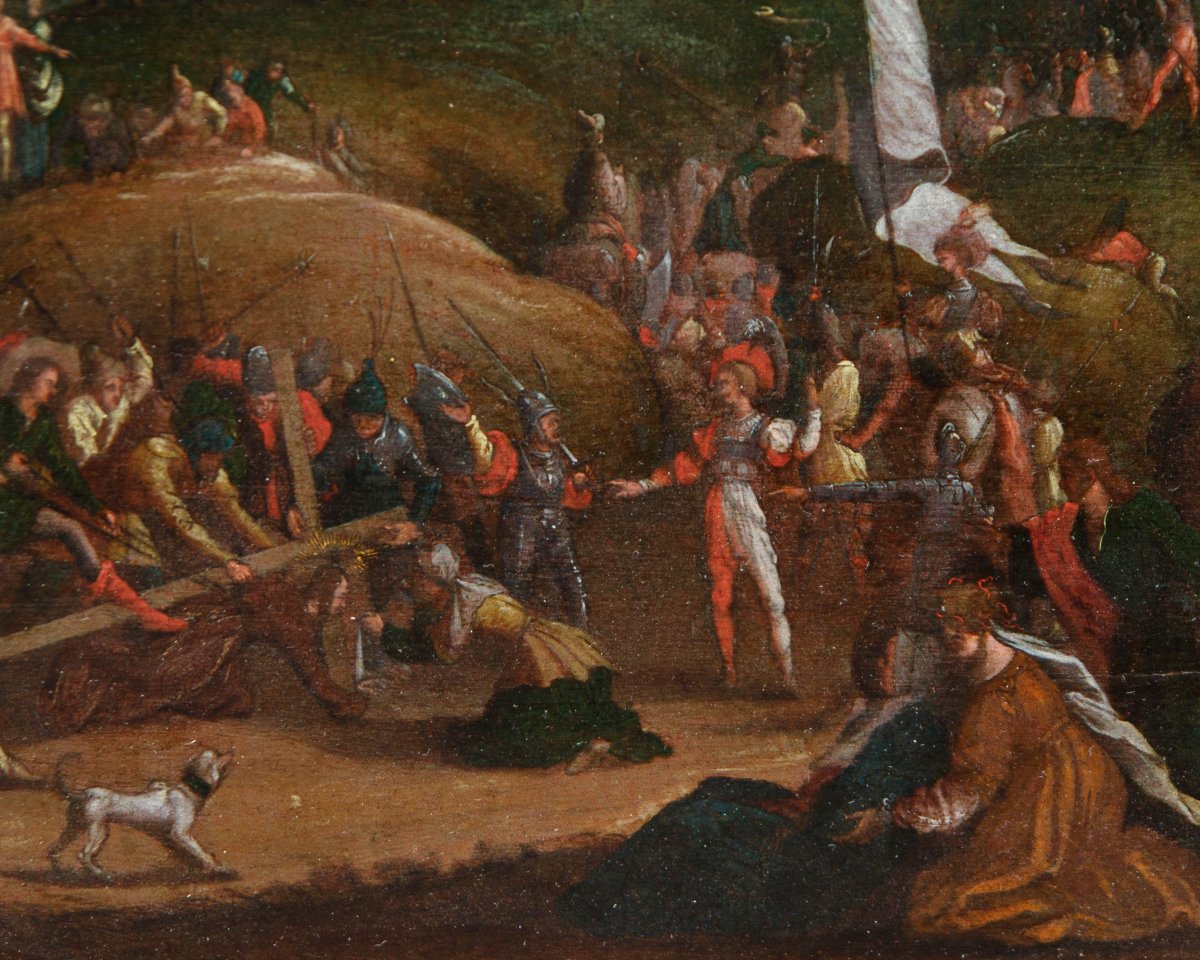 Follower Of Jacques Caillot, First Half Of The 18th Century,  Ascent To The Calvary-photo-4