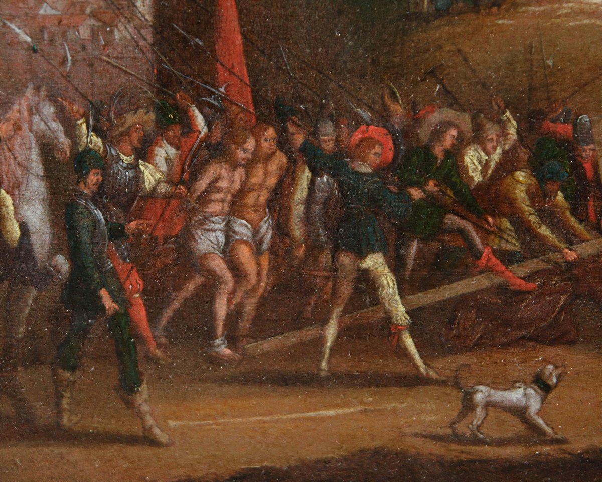 Follower Of Jacques Caillot, First Half Of The 18th Century,  Ascent To The Calvary-photo-1