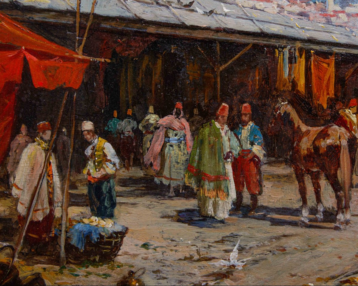 Riccardo Pellegrini (milan, 1863 - Crescenzago, 1934), Eastern Market-photo-4