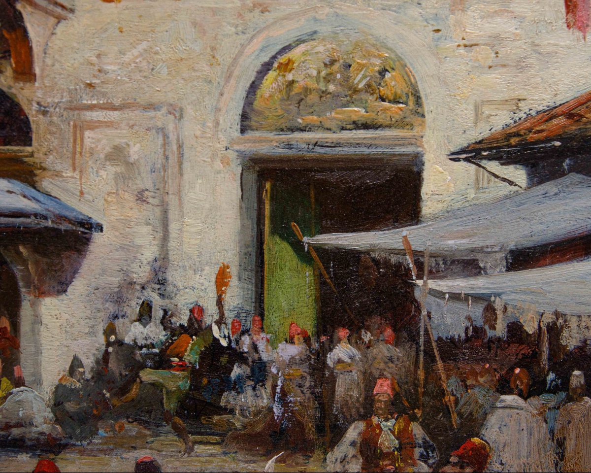 Riccardo Pellegrini (milan, 1863 - Crescenzago, 1934), Eastern Market-photo-6
