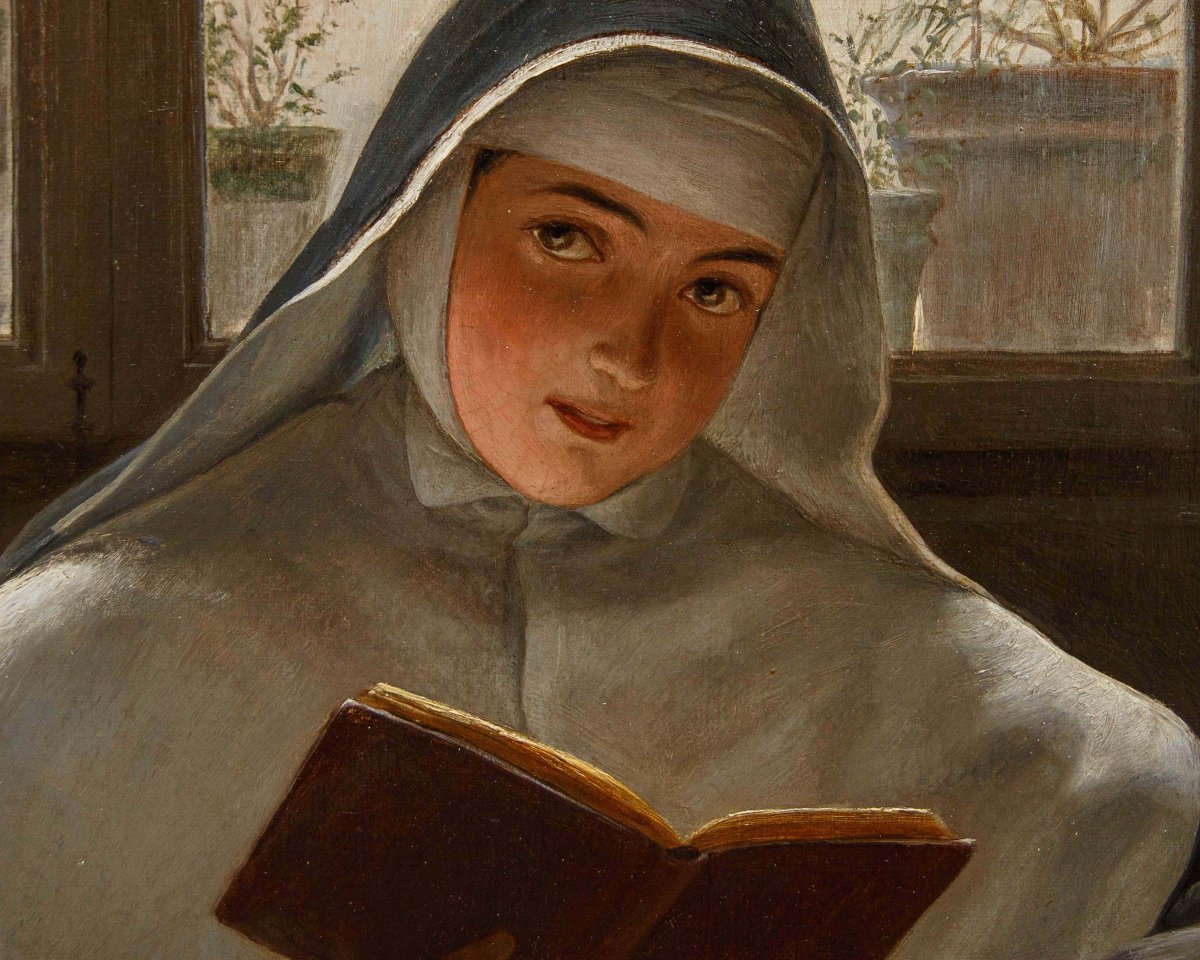 Ferdinando Brambilla (milan, 1838-1921), The Nun Of Monza-photo-4