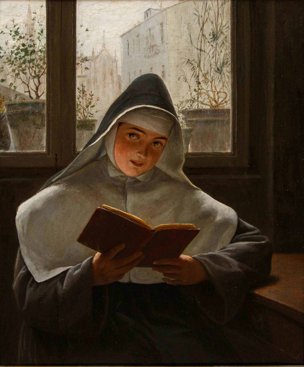 Ferdinando Brambilla (milan, 1838-1921), The Nun Of Monza-photo-6
