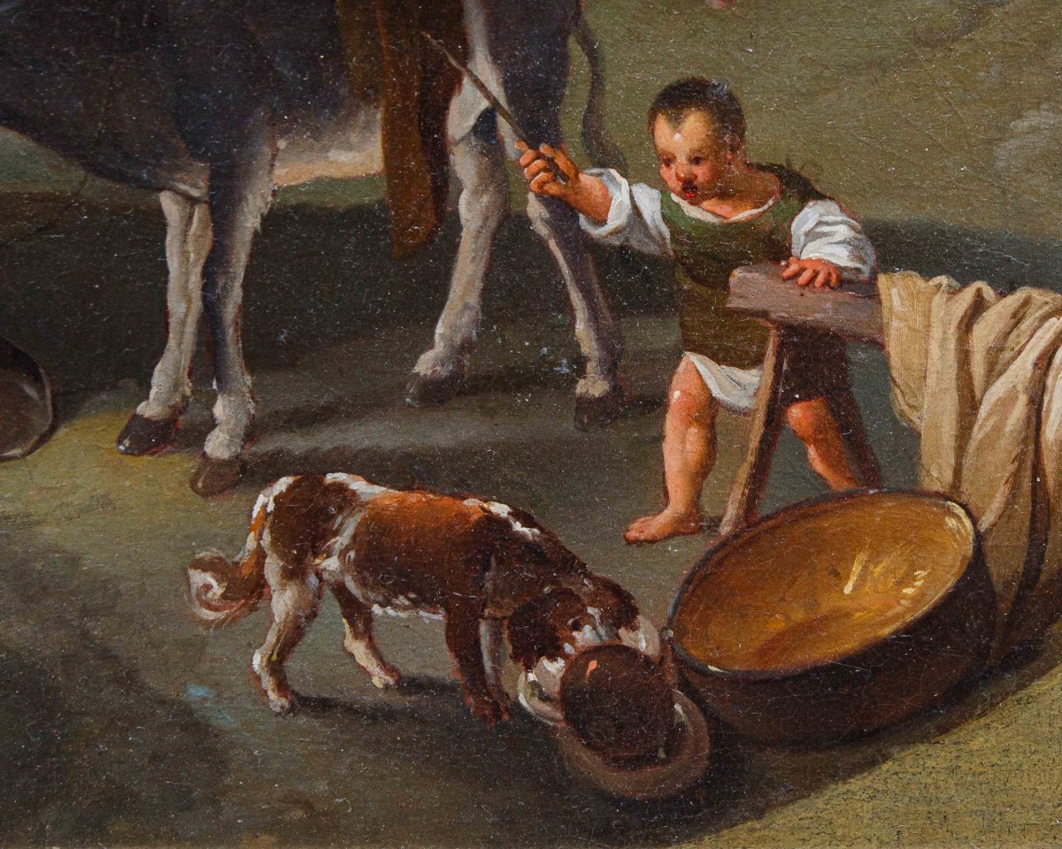 Paolo Monaldi (rome, C. 1704 - Post 1779),  Genre Scene-photo-6