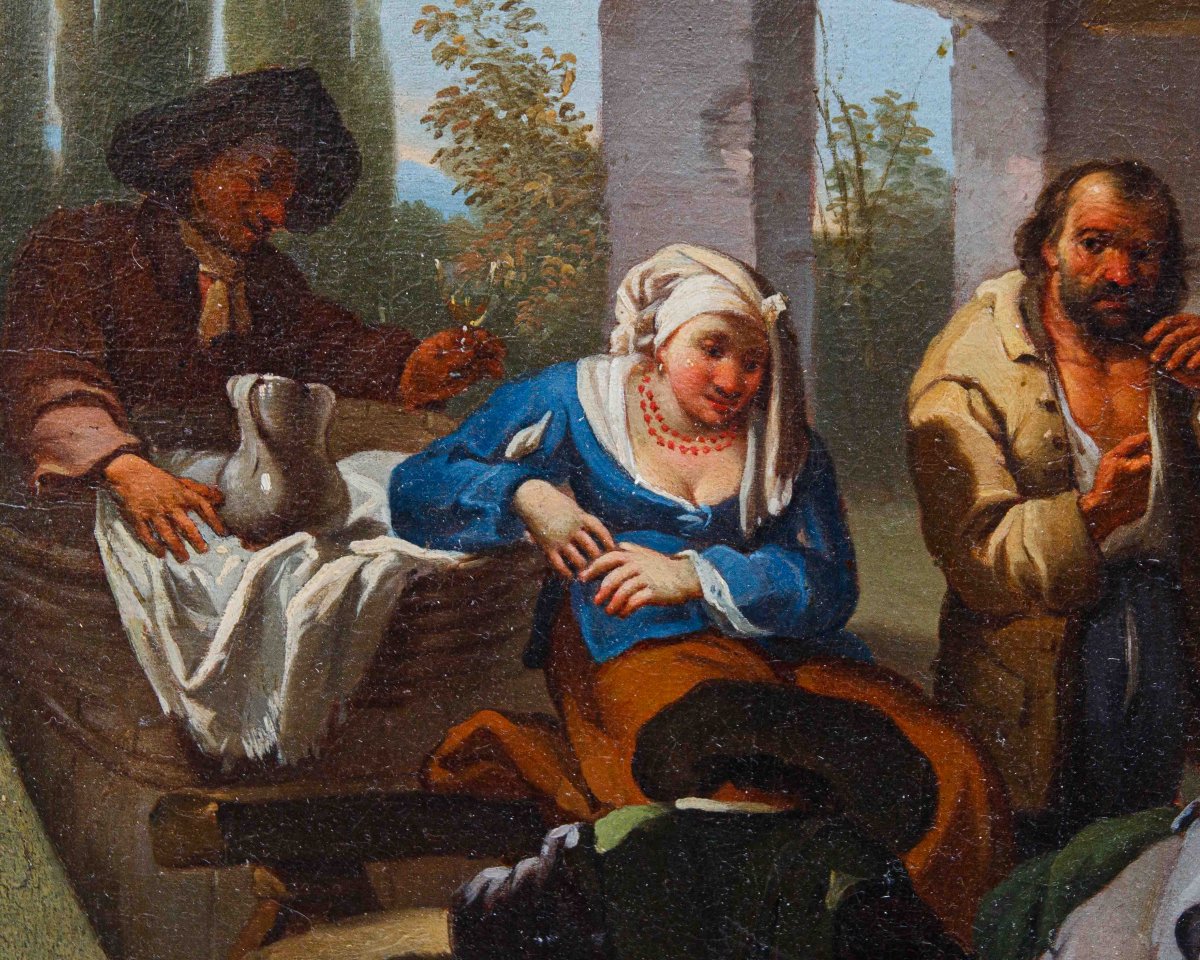 Paolo Monaldi (rome, C. 1704 - Post 1779),  Genre Scene-photo-7