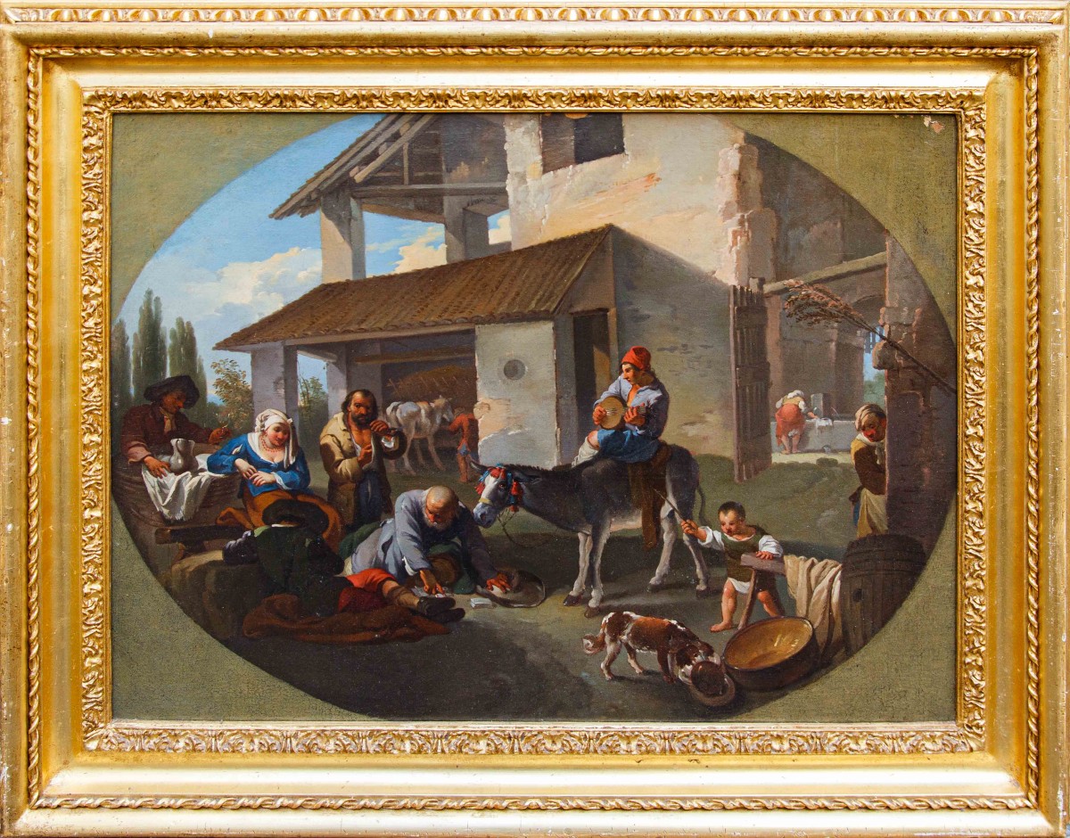 Paolo Monaldi (rome, C. 1704 - Post 1779),  Genre Scene