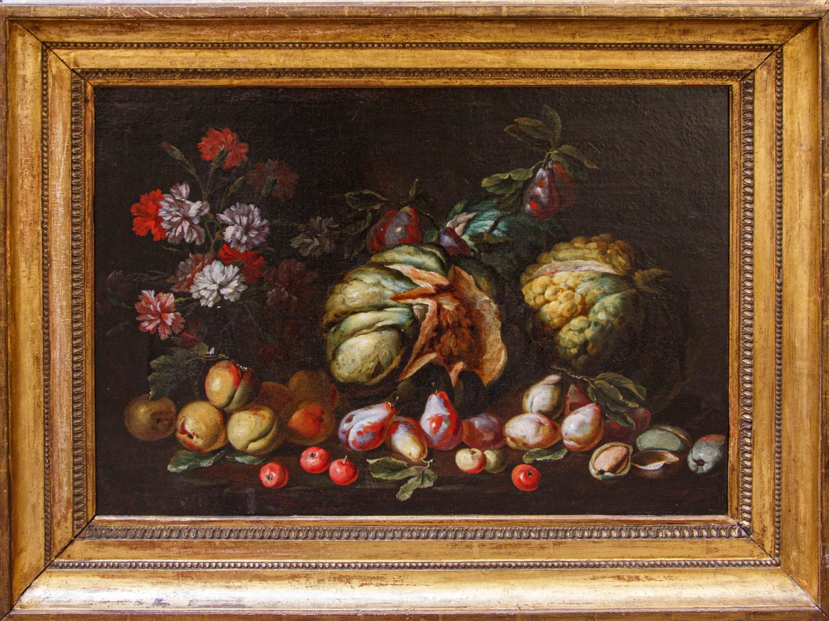 Niccolò Stanchi (rome, 1623 – 1690), Still Life With Fruit And Flowers
