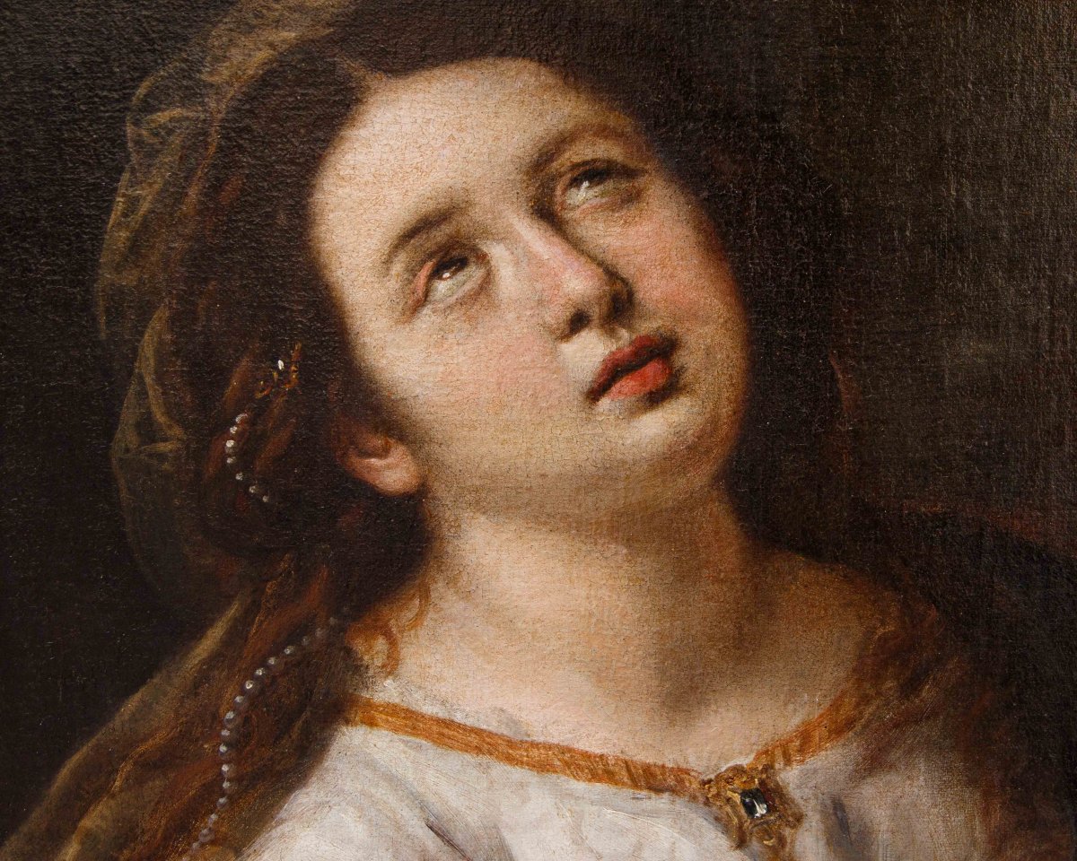 Giuseppe Nuvolone (milan, 1619 – 1703), Santa In Ecstasy-photo-2