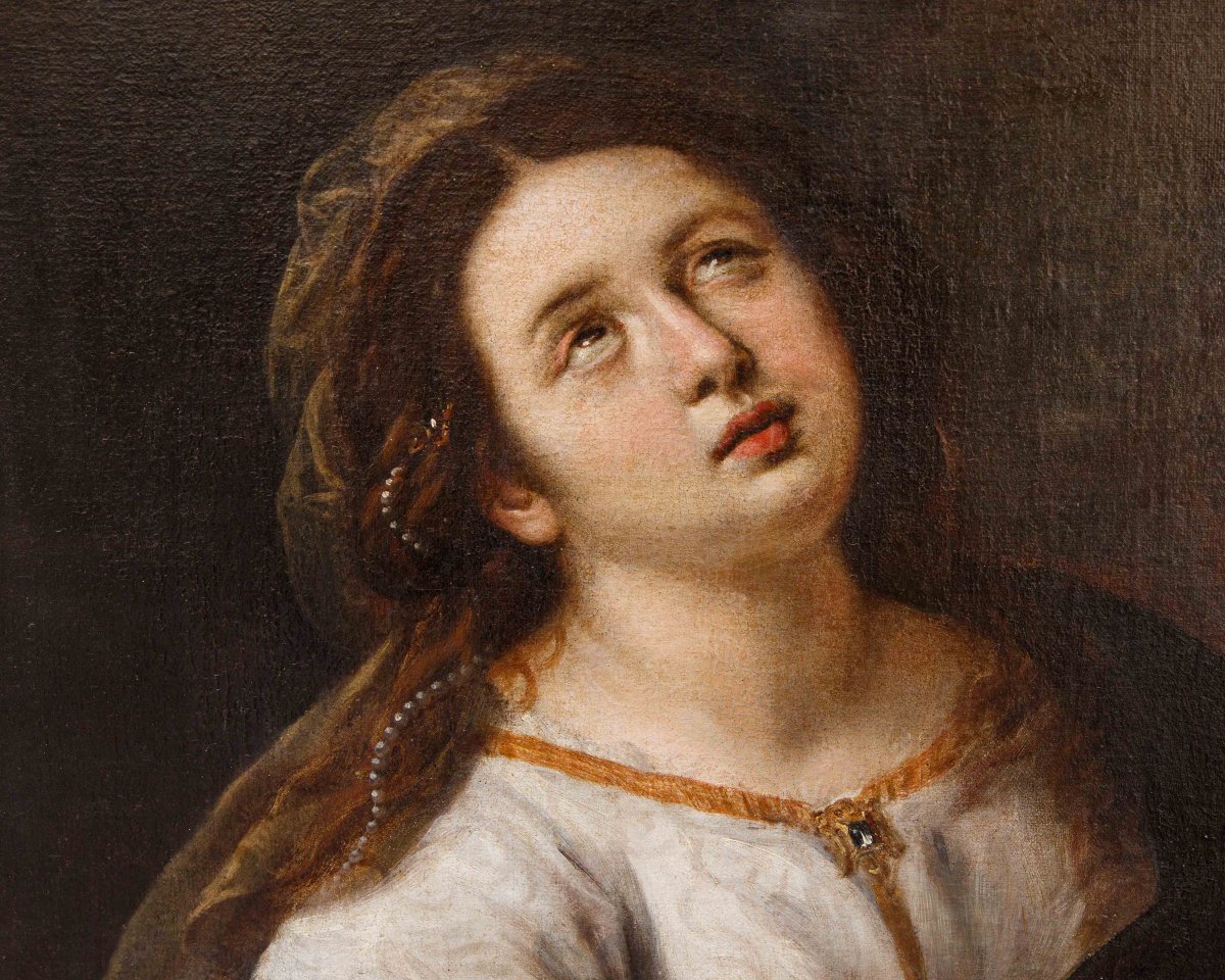 Giuseppe Nuvolone (milan, 1619 – 1703), Santa In Ecstasy-photo-4