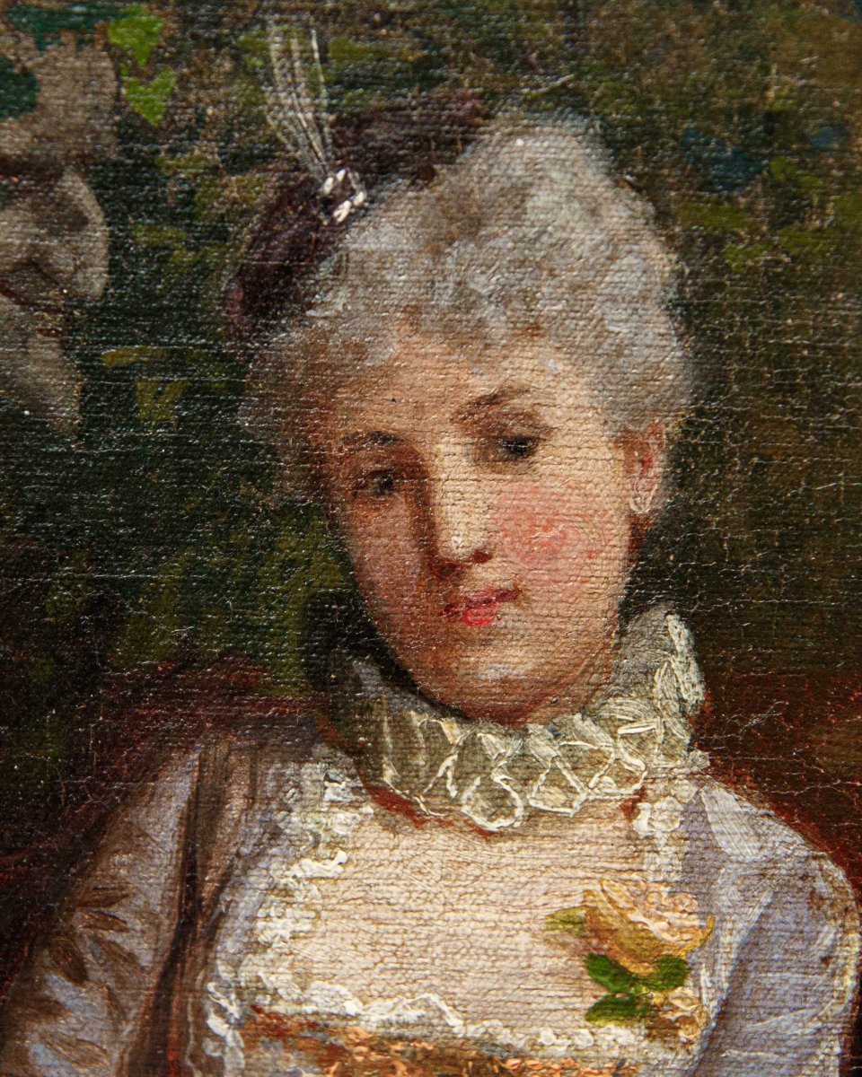 Scène avec des personnages en costume du XVIIIe siècle-photo-6