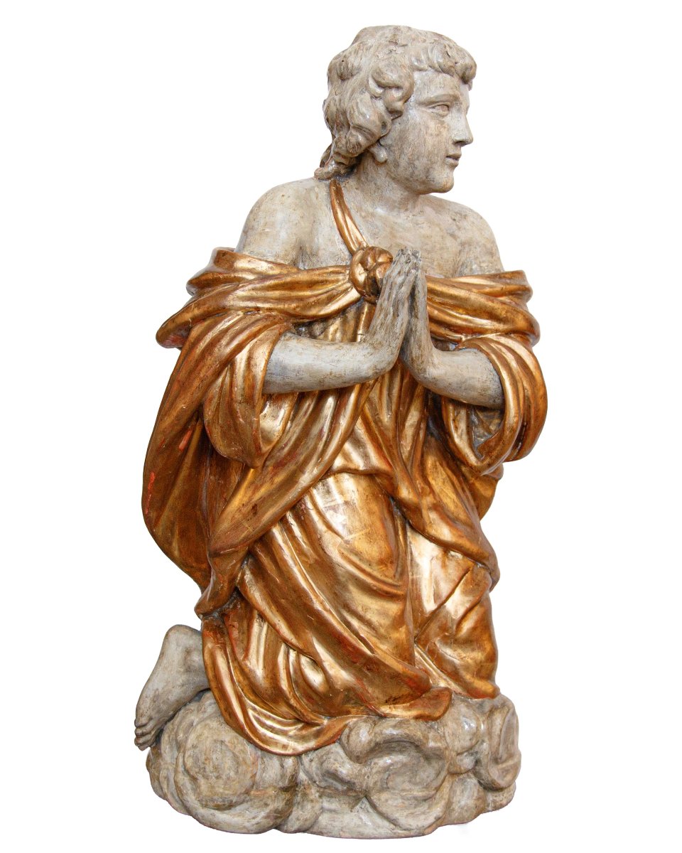 Late 17th Century, Pair Of Kneeling Angels-photo-2