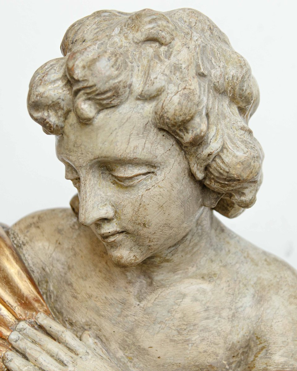 Late 17th Century, Pair Of Kneeling Angels-photo-8