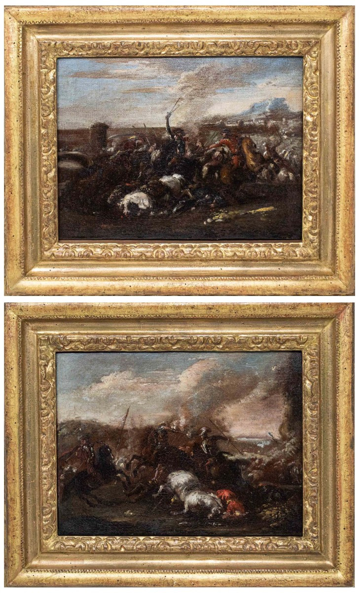 Francesco Graziani (seconde moitié du XVIIe siècle), Scènes de bataille