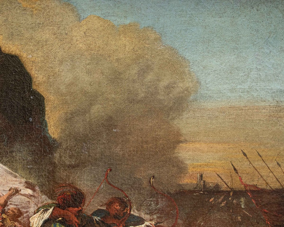 Antonio Calza (Vérone, 1653-1725), Bataille entre chrétiens et turcs-photo-6