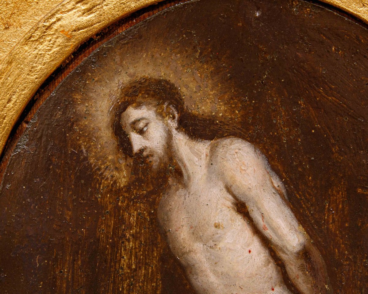 Disciple d’Abraham van Diepenbeeck (1596-1675), Christ à la colonne-photo-2