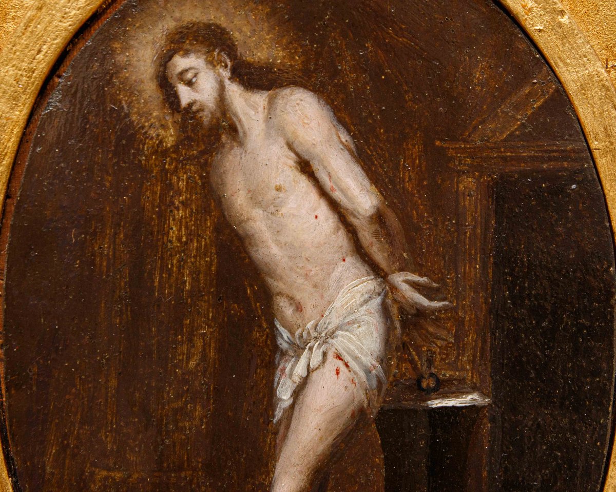 Disciple d’Abraham van Diepenbeeck (1596-1675), Christ à la colonne-photo-4