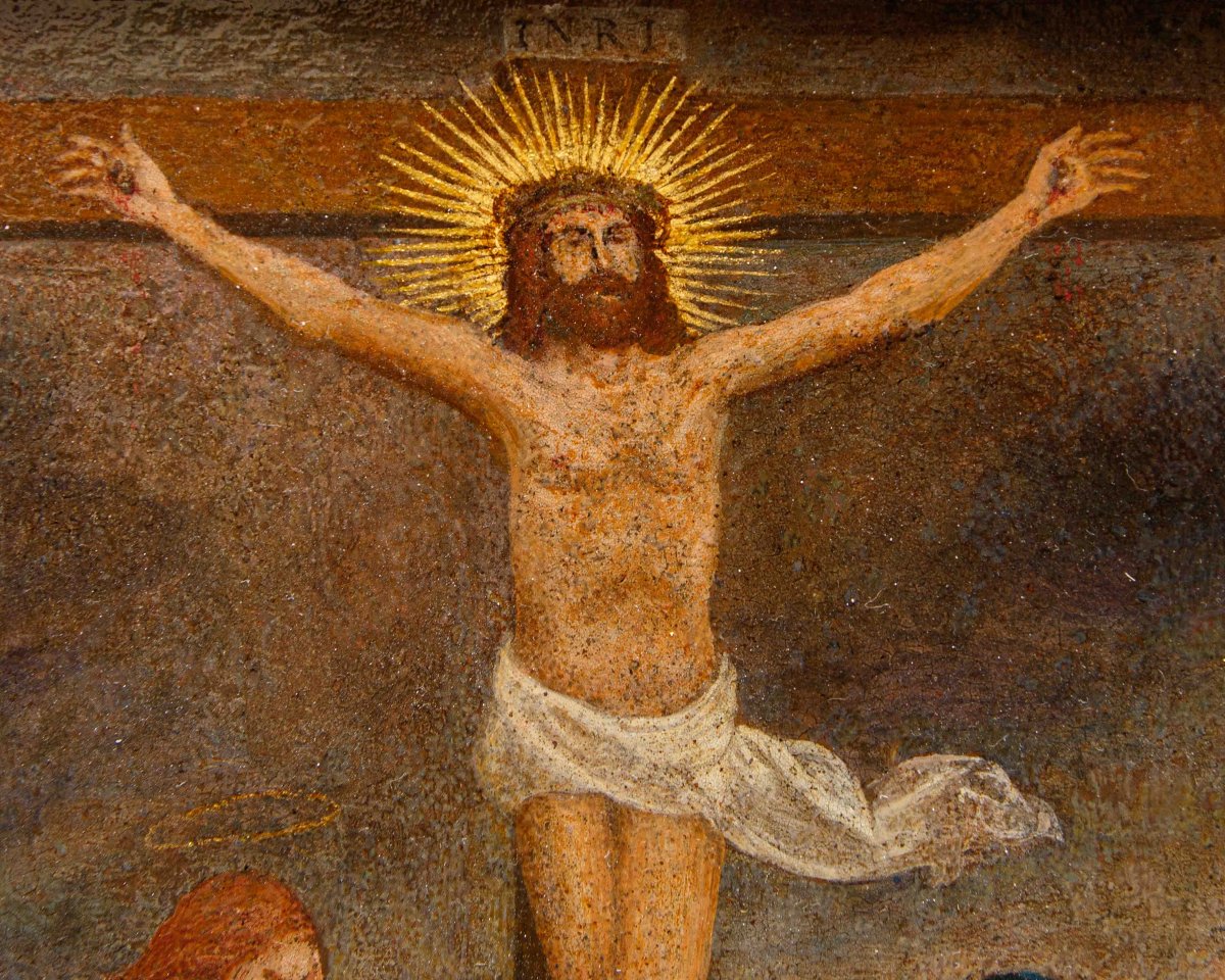 16ème siècle, Maître flamand actif en toscane,  Crucifixion-photo-2