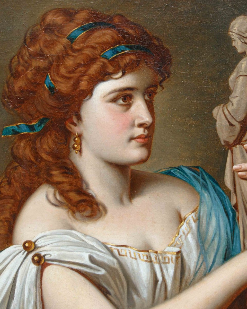 Theodor Kurzweil (vienna, 19th – 20th Century), Attr., Allegory Of Sculpture-photo-2